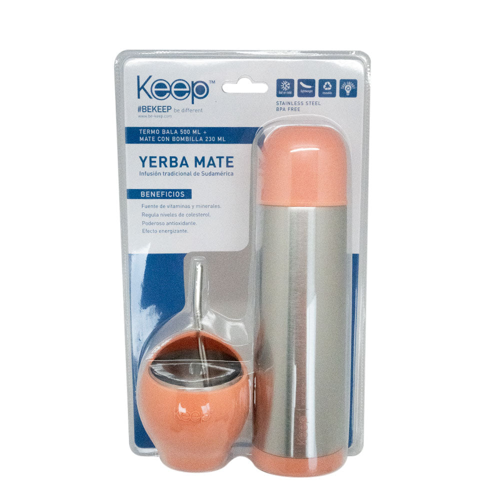 Mate Set + Termo Bala Keep Acero Inoxidable