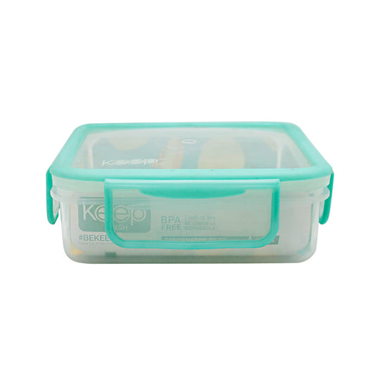 Contenedor Rectangular Keep Hermético 600ml - Celeste
