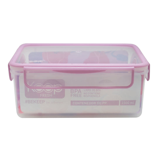Contenedor Rectangular Keep Hermético 2300ml - Lila