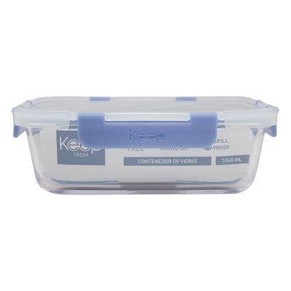 Contenedor Rectangular Keep Hermético de Vidrio 1040ml