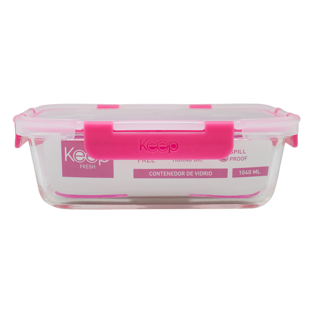 Contenedor Rectangular Keep Hermético de Vidrio 1040ml
