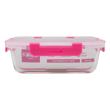 Contenedor Rectangular Keep Hermético de Vidrio 1040ml