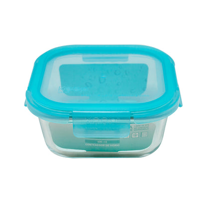 Contenedor Cuadrado Keep Hermético de Vidrio 500ml