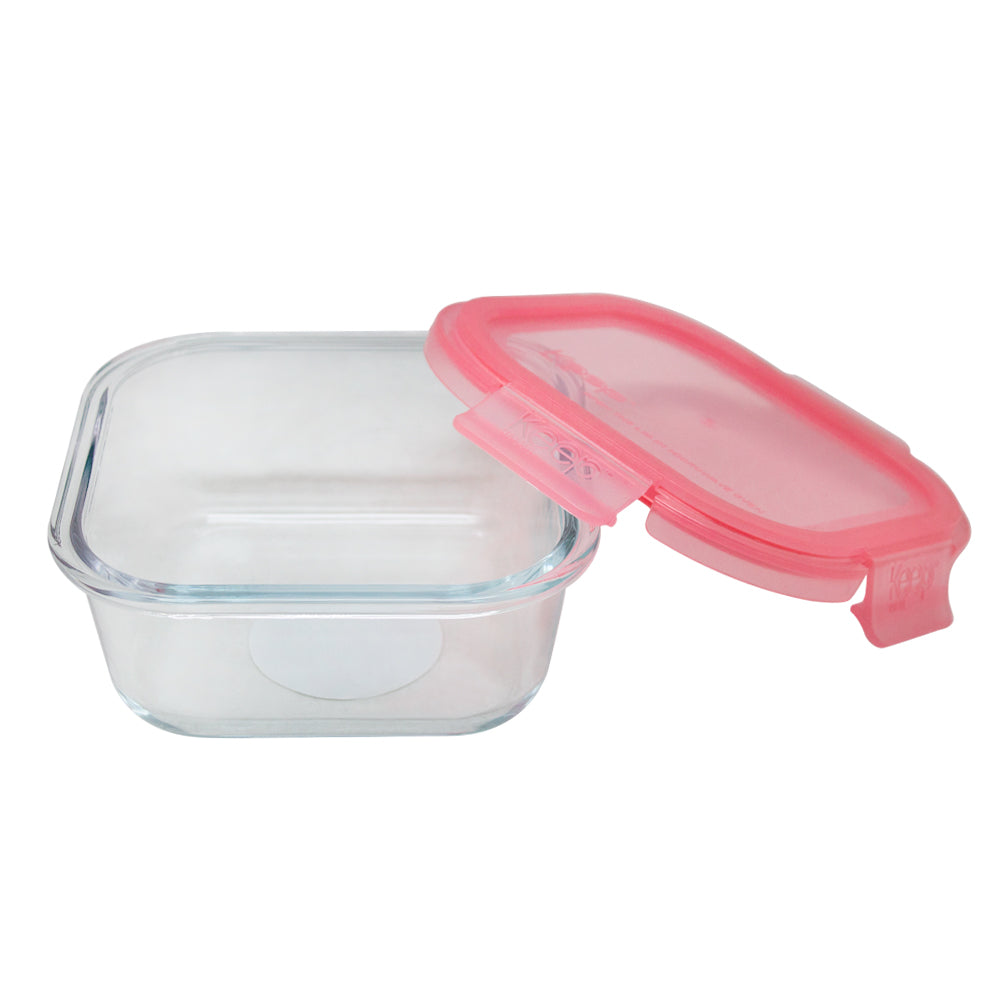 Contenedor Cuadrado Keep Hermético de Vidrio 500ml