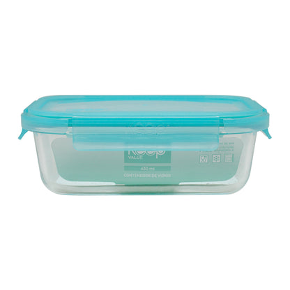 Contenedor Rectangular Keep Hermético de Vidrio 630ml