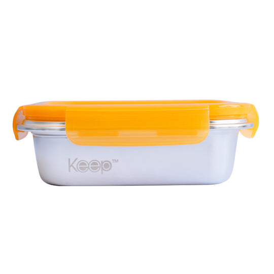 Contenedor Hermético Keep Acero Inoxidable 600ml - Naranjo