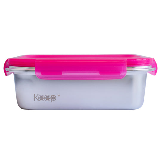Contenedor Hermético Keep Acero Inoxidable 1300ml - Rosado Oscuro