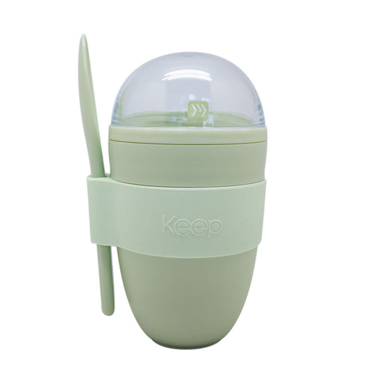 Vaso Snack Keep con Cucharita 450ml - Pistacho