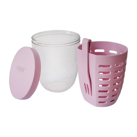 Contenedor Frutas Keep Hermético 600ml - Rosado Pastel